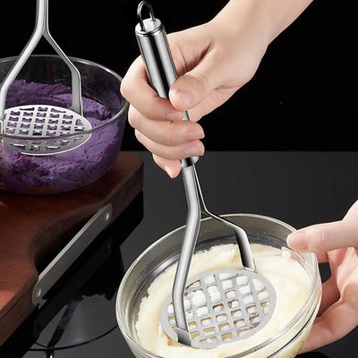 MashMate Stainless Steel Potato Masher – Ergonomic Press for Smooth Mashing & Versatile Kitchen Use