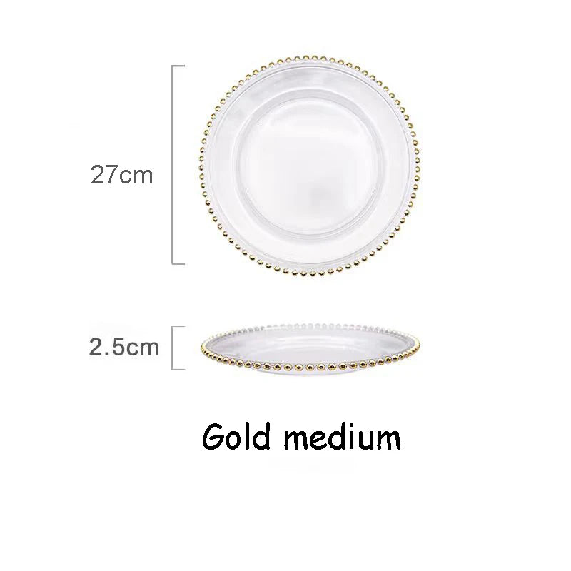 EleganceEdge 13-Inch Decorative Charger Plates – Gold & Silver Plastic Table Set for Weddings