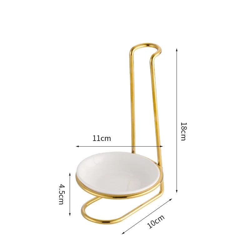 GoldServe Heavy-Duty Stainless Steel Soup Ladle – Golden Plated Restaurant & Home Spoon