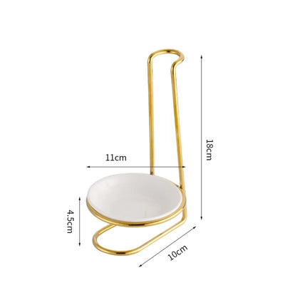 GoldServe Heavy-Duty Stainless Steel Soup Ladle – Golden Plated Restaurant & Home Spoon