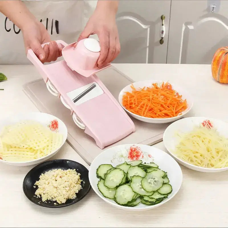 SliceMate 7-in-1 Vegetable Slicer & Grater – Multifunctional Kitchen Tool