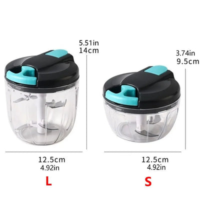 QuickChop Manual Pull-Cord Food Chopper – Easy-Clean Kitchen Processor for Garlic, Onion & Veggies