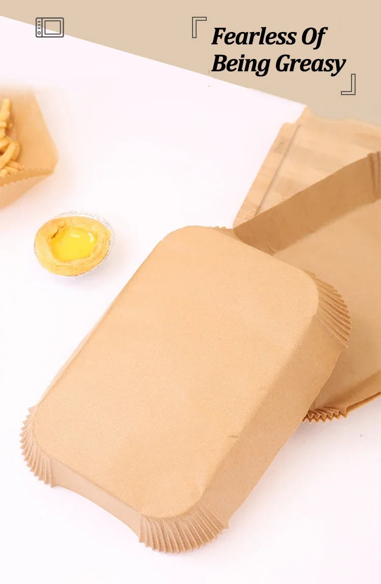 CrispTray – 300PCS Rectangular Air Fryer Liners (22×14CM)