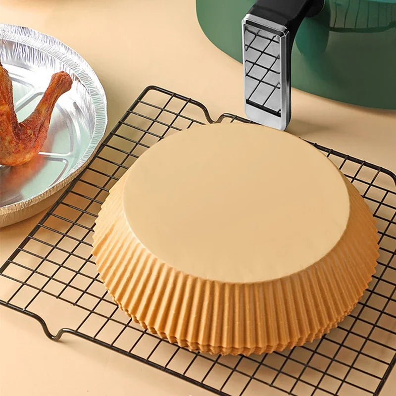 Round Air Fryer Paper Liners – Disposable & Non-Stick