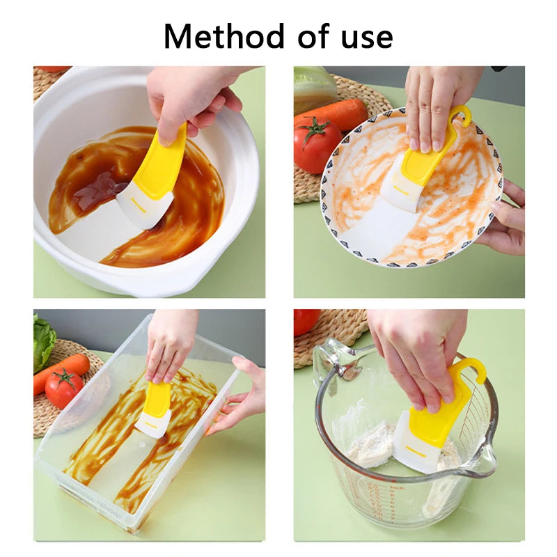CleanSwipe Silicone Kitchen Scraper – Non-Scratch Oil & Residue Remover for Pans, Bowls & Baking Tools