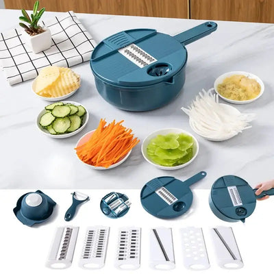 ChopPro 9-in-1 Manual Vegetable Cutter & Grater – Kitchen Essentials Tool