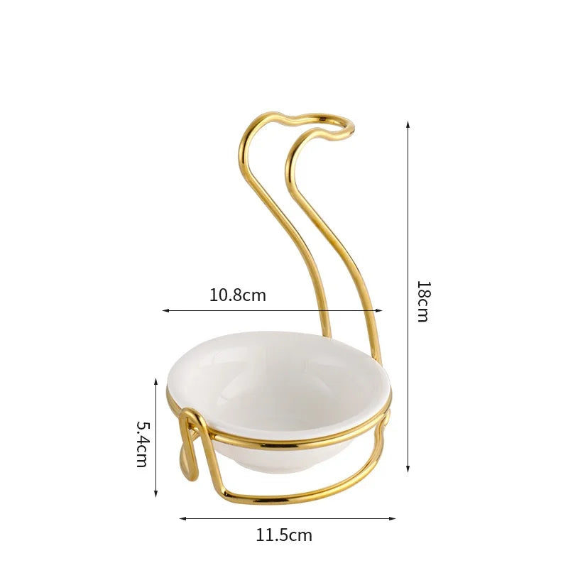 GoldServe Heavy-Duty Stainless Steel Soup Ladle – Golden Plated Restaurant & Home Spoon