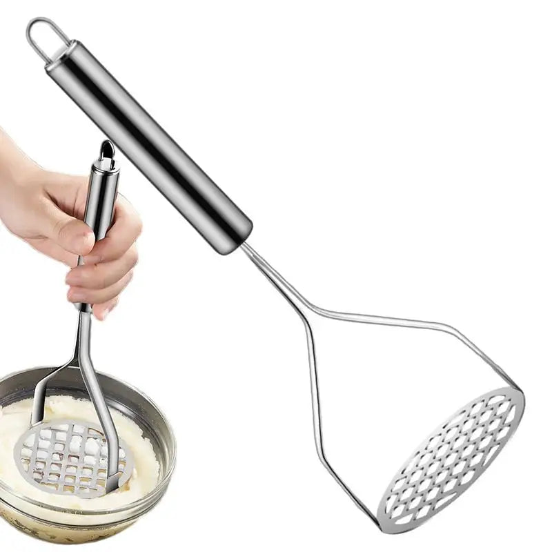 MashMate Stainless Steel Potato Masher – Ergonomic Press for Smooth Mashing & Versatile Kitchen Use