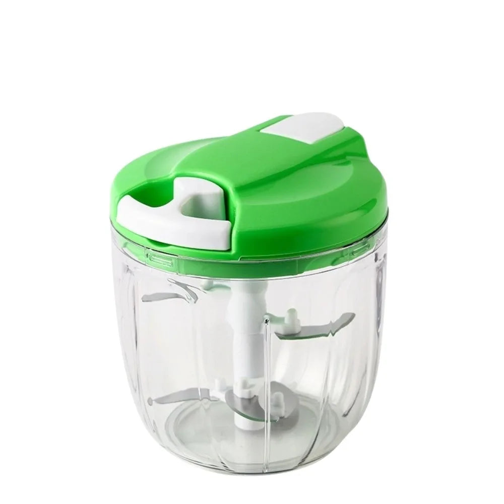 QuickChop Manual Pull-Cord Food Chopper – Easy-Clean Kitchen Processor for Garlic, Onion & Veggies