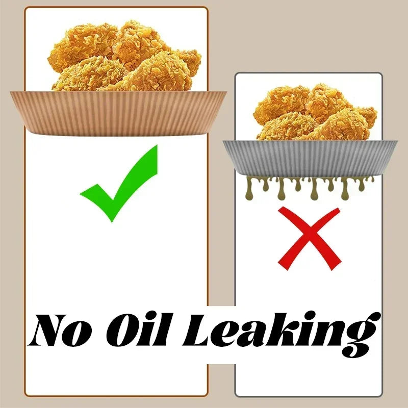 Round Air Fryer Paper Liners – Disposable & Non-Stick
