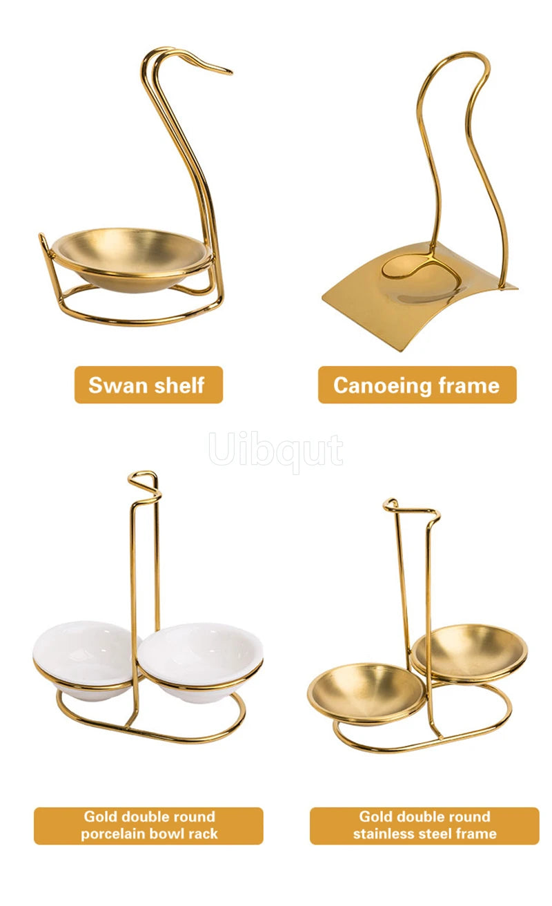 GoldServe Heavy-Duty Stainless Steel Soup Ladle – Golden Plated Restaurant & Home Spoon