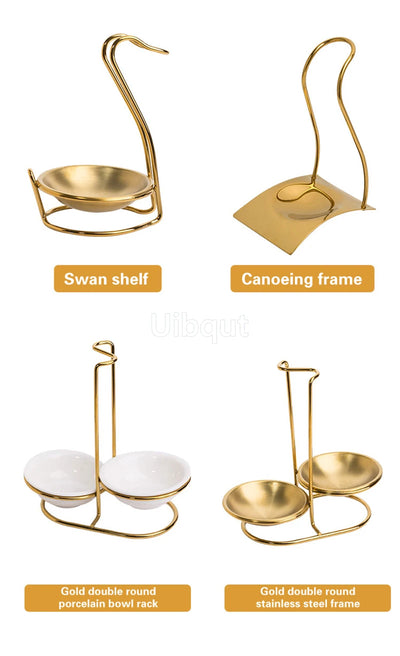 GoldServe Heavy-Duty Stainless Steel Soup Ladle – Golden Plated Restaurant & Home Spoon