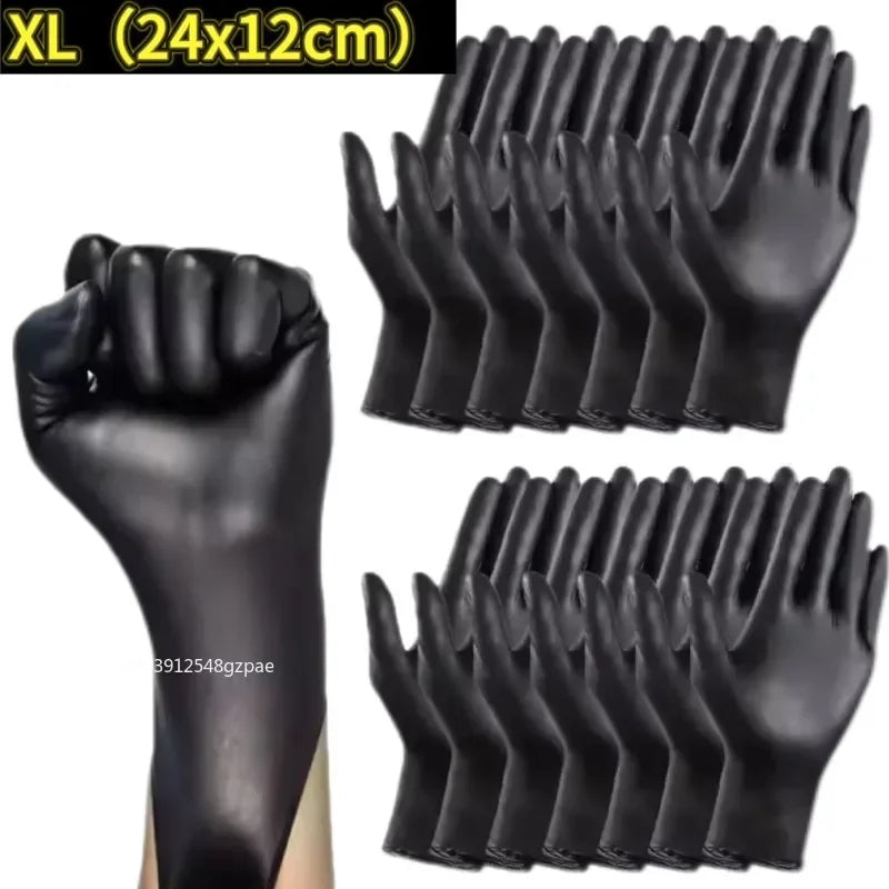 SafeGrip Black Nitrile Disposable Gloves – Powder-Free, Waterproof & Touchscreen-Friendly for Kitchen, Cleaning & Wor