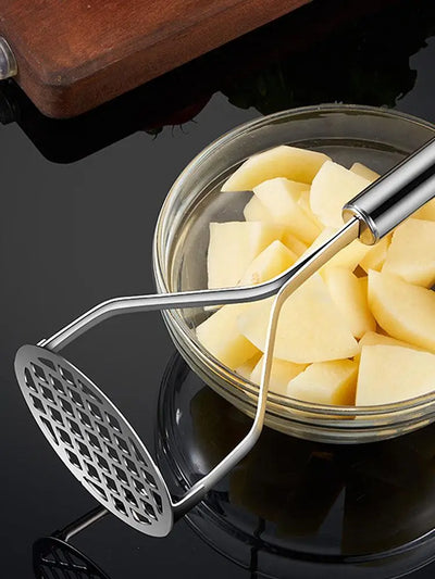 MashMate Stainless Steel Potato Masher – Ergonomic Press for Smooth Mashing & Versatile Kitchen Use