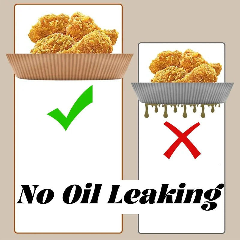 Round Air Fryer Paper Liners – Disposable & Non-Stick