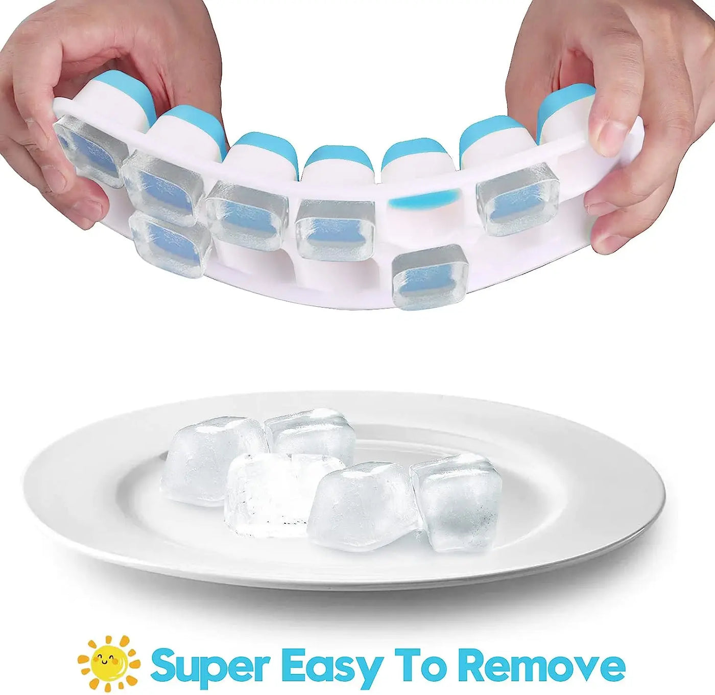 IceFlex™ – Easy-Release Silicone Ice Cube Tray Set (4-Pack)