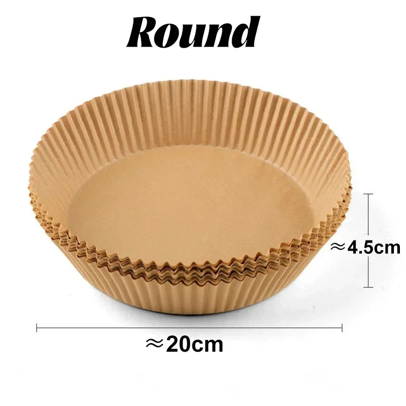 Round Air Fryer Paper Liners – Disposable & Non-Stick