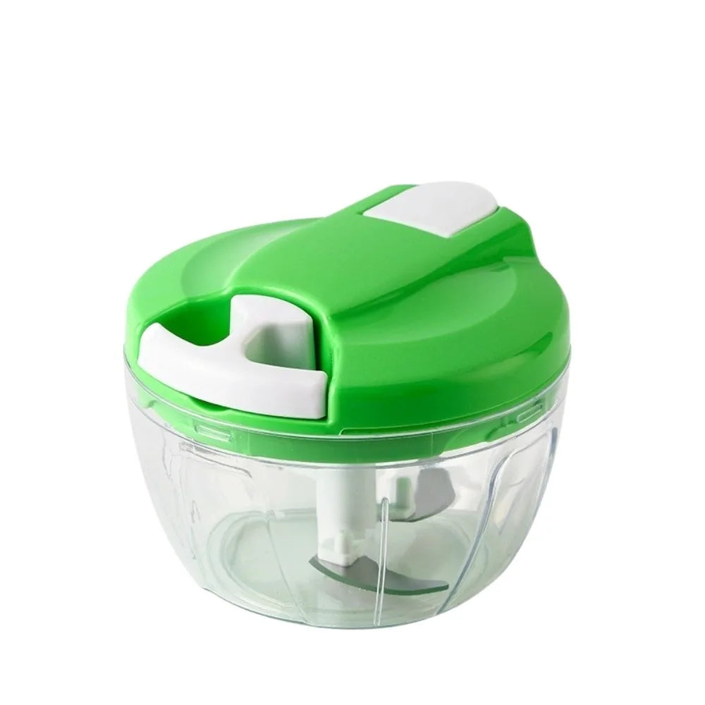 QuickChop Manual Pull-Cord Food Chopper – Easy-Clean Kitchen Processor for Garlic, Onion & Veggies