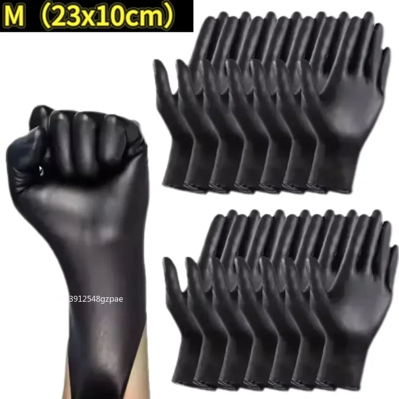 SafeGrip Black Nitrile Disposable Gloves – Powder-Free, Waterproof & Touchscreen-Friendly for Kitchen, Cleaning & Wor