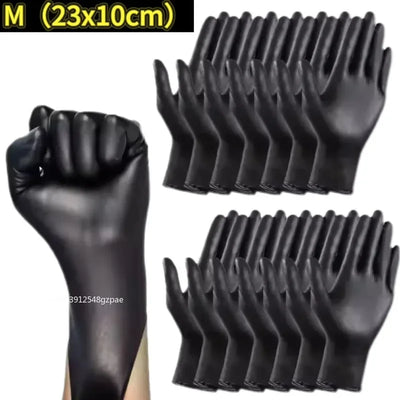 SafeGrip Black Nitrile Disposable Gloves – Powder-Free, Waterproof & Touchscreen-Friendly for Kitchen, Cleaning & Wor