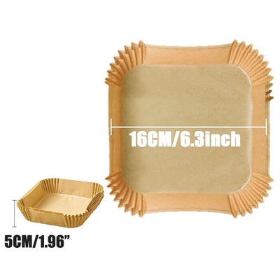 CrispGuard – 300PCS Air Fryer Disposable Paper Liners (23CM)