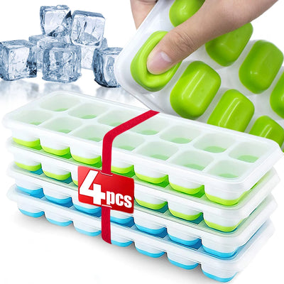 IceFlex™ – Easy-Release Silicone Ice Cube Tray Set (4-Pack)