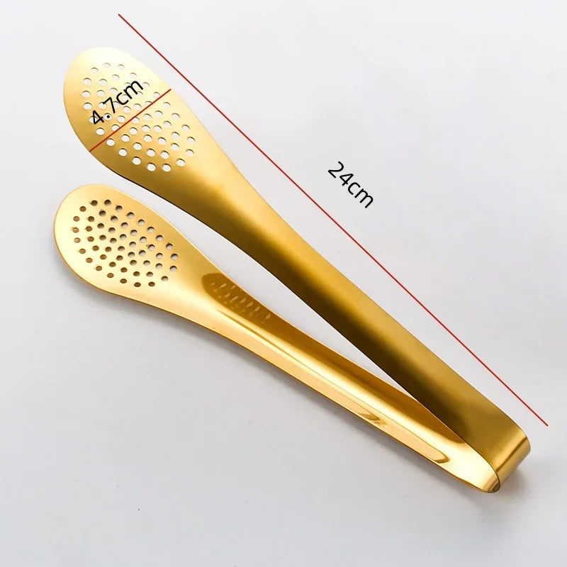GoldServe Heavy-Duty Stainless Steel Soup Ladle – Golden Plated Restaurant & Home Spoon