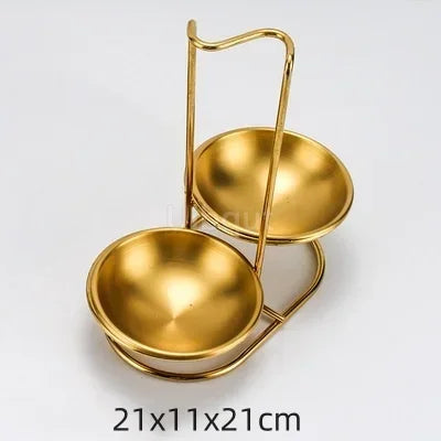 GoldServe Heavy-Duty Stainless Steel Soup Ladle – Golden Plated Restaurant & Home Spoon