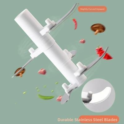QuickChop Manual Pull-Cord Food Chopper – Easy-Clean Kitchen Processor for Garlic, Onion & Veggies