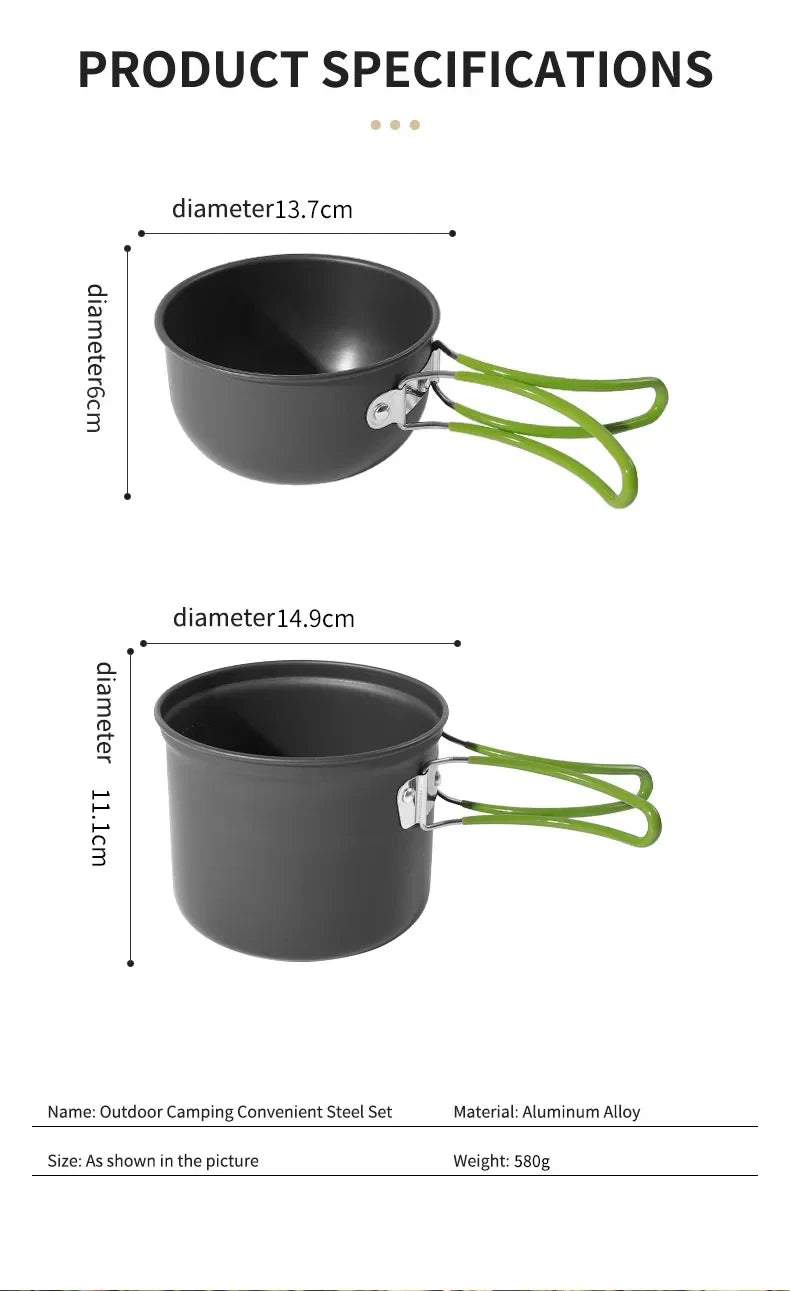 CampChef – Picnic Combo Cookware Set with Foldable Handles