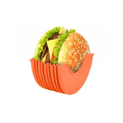 GripShell  Reusable Silicone Burger Holder – Contact-Free Sandwich Clip for Clean & Convenient Eatin
