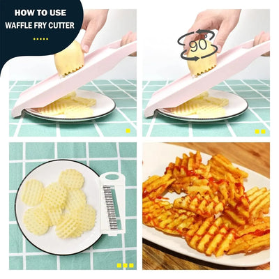 SliceCraft  5-in-1 Mandoline Vegetable Slicer – Multi-Blade Cutter for Chips, Salads & Meal Prep