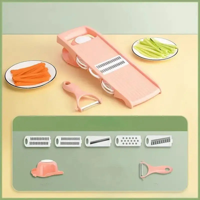SliceMate 7-in-1 Vegetable Slicer & Grater – Multifunctional Kitchen Tool