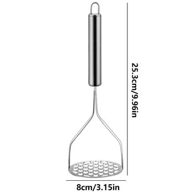 MashMate Stainless Steel Potato Masher – Ergonomic Press for Smooth Mashing & Versatile Kitchen Use