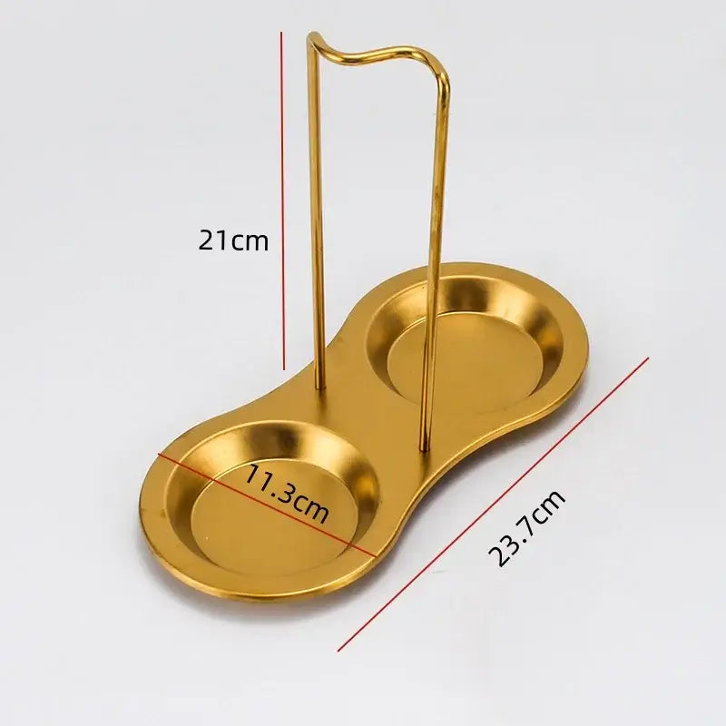 GoldServe Heavy-Duty Stainless Steel Soup Ladle – Golden Plated Restaurant & Home Spoon