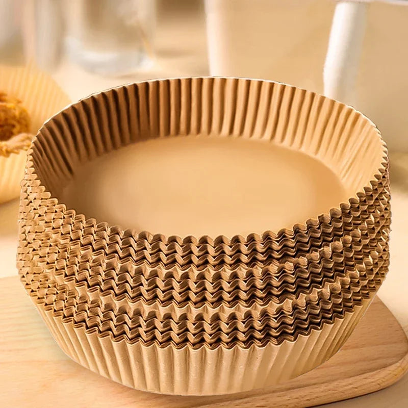 Round Air Fryer Paper Liners – Disposable & Non-Stick