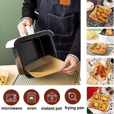 CrispGuard – 300PCS Air Fryer Disposable Paper Liners (23CM)