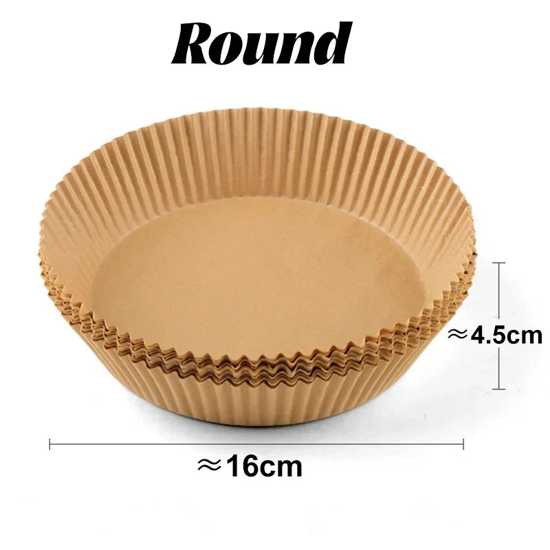 Round Air Fryer Paper Liners – Disposable & Non-Stick