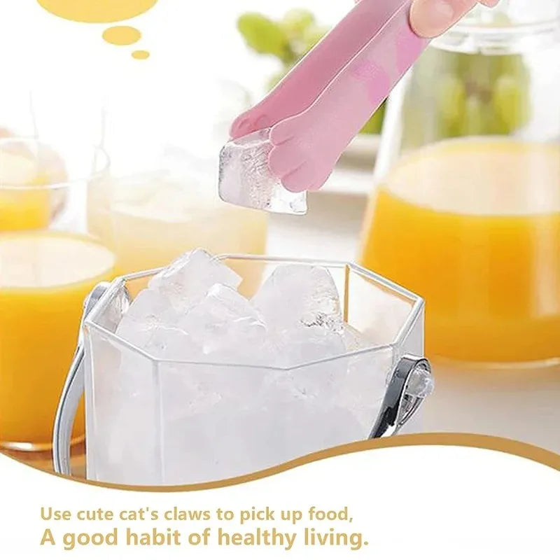 PawGrip  Stainless Steel Cat Paw Tongs – Cute Non-Slip Clamp for Salad, Bread & BBQ