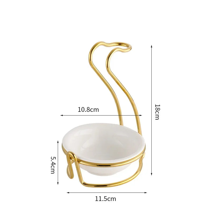 GoldServe Heavy-Duty Stainless Steel Soup Ladle – Golden Plated Restaurant & Home Spoon