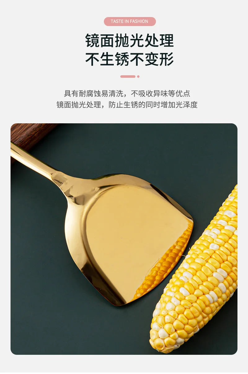 NordicChef 7-Piece Stainless Steel Kitchen Utensil Set – Ceramic Handle Cooking Tools