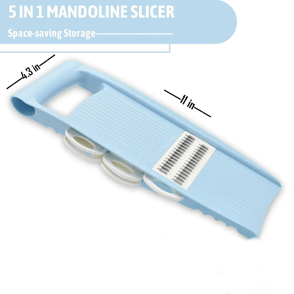 SliceCraft  5-in-1 Mandoline Vegetable Slicer – Multi-Blade Cutter for Chips, Salads & Meal Prep