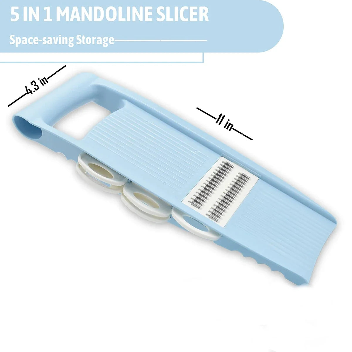 SliceCraft  5-in-1 Mandoline Vegetable Slicer – Multi-Blade Cutter for Chips, Salads & Meal Prep