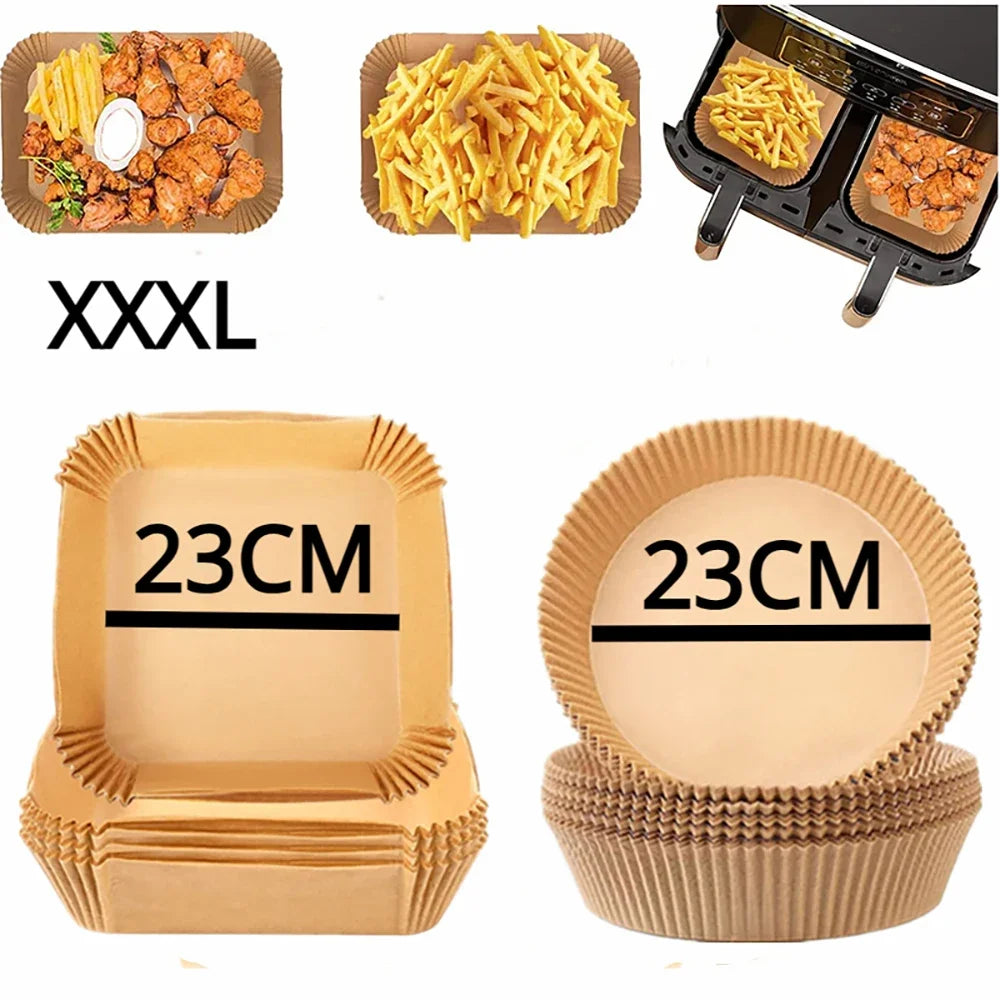 CrispGuard – 300PCS Air Fryer Disposable Paper Liners (23CM)