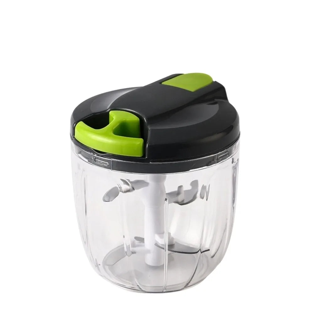 QuickChop Manual Pull-Cord Food Chopper – Easy-Clean Kitchen Processor for Garlic, Onion & Veggies