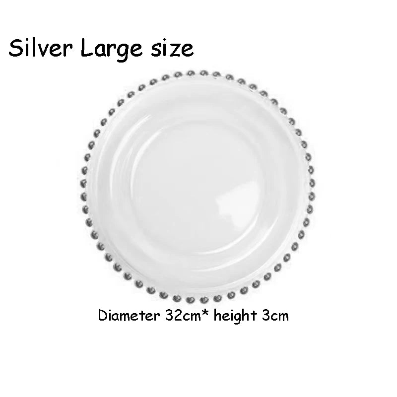 EleganceEdge 13-Inch Decorative Charger Plates – Gold & Silver Plastic Table Set for Weddings