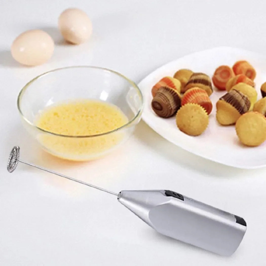 BrewWhisk Mini Electric Milk Frother & Egg Beater – Handheld Mixer for Coffee, Latte & Hot Chocolate