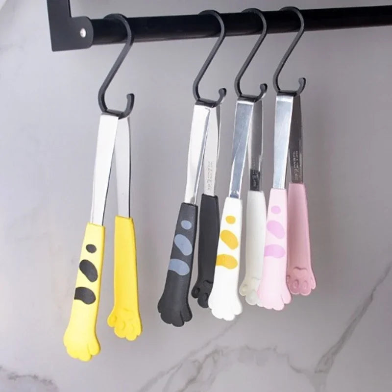 PawGrip  Stainless Steel Cat Paw Tongs – Cute Non-Slip Clamp for Salad, Bread & BBQ