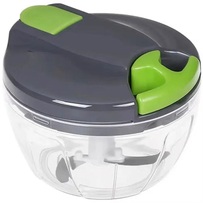 QuickChop Manual Pull-Cord Food Chopper – Easy-Clean Kitchen Processor for Garlic, Onion & Veggies