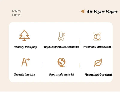 CrispTray – 300PCS Rectangular Air Fryer Liners (22×14CM)